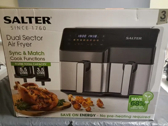 BOXED SALTER DUAL SECTOR AIR FRYER