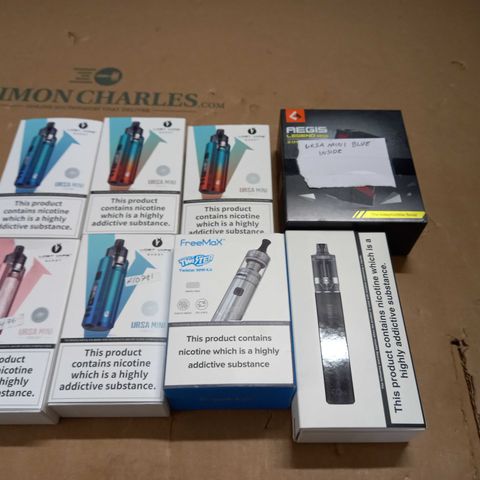 LOT OF APPROXIMATELY 19 ASSORTED VAPING ITEMS TO INCLUDE ELOST VAPE URSA MINI AND INNOKIN GOS