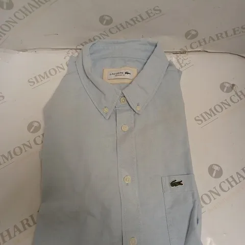 LACOSTE SHORT SLEEVE SHIRT - BLUE - XL.