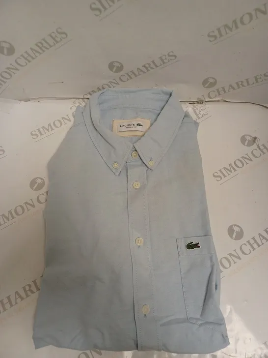 LACOSTE SHORT SLEEVE SHIRT - BLUE - XL.