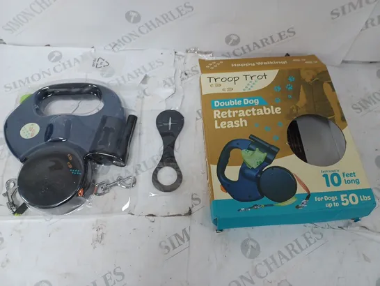 TROOP TROT DOUBLE DOG RETRACTABLE LEASH 10 FEET BOXED 