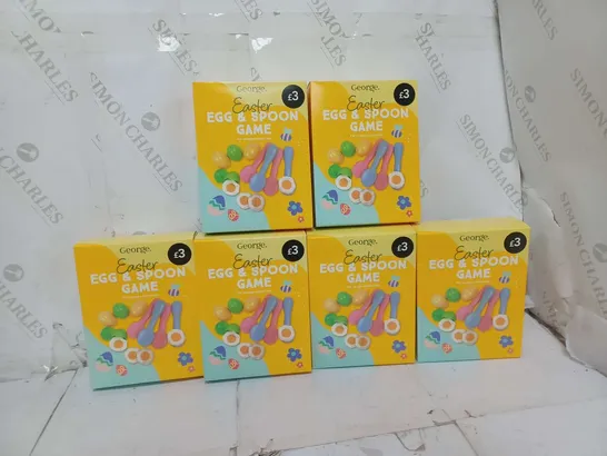 BOX OF 6 EGG AND SPOON EASTER GAME