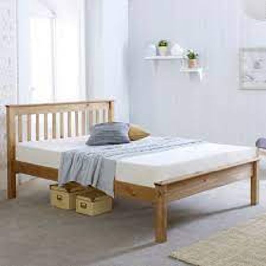 BOXED CHESTER 4FT6 DOUBLE BED WAXED COLOUR BED FRAME AND SLATS (2 BOXES)