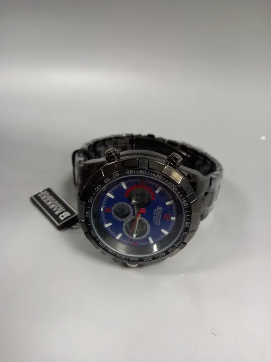 BOXED BARKERS OF KENSINGTON MEGA SPORT BLUE DIAL WATCH 