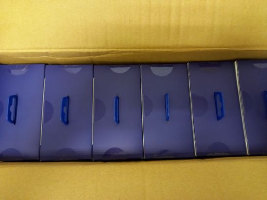 BOX OF APPROX 6 MIXX OX1 ON EAR WIRED HEADPHONES - BLUE