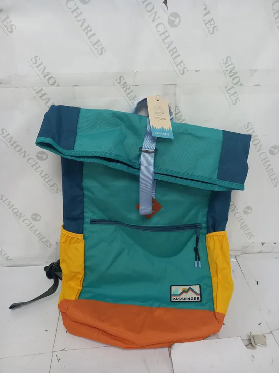 PASSENGER BACKWOODS RECYCLED POLYESTER ROLLTOP BACKPACK 32L IN MULTICOLOUR