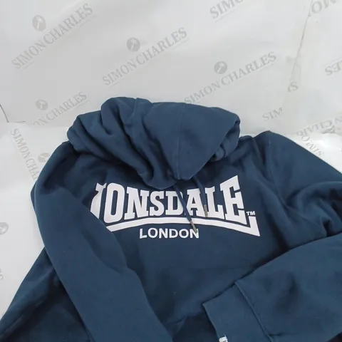 LONSDALE LONG SLEEVE HOODED JACKET IN NAVY - L