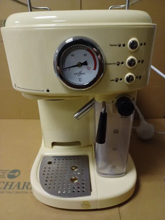 SWAN RETRO CREAM ESPRESSO COFFEE MACHINE 