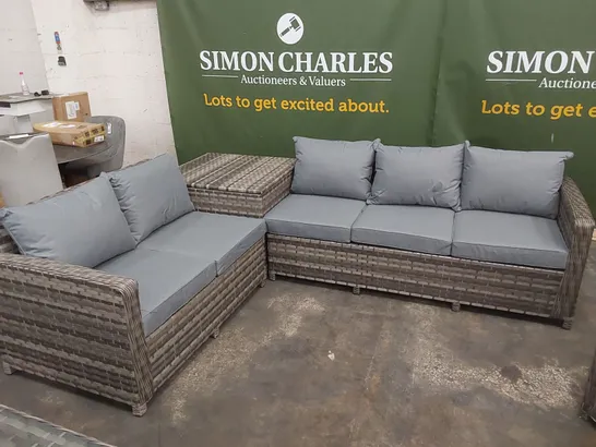 BRAND NEW BOXED TEXAS GARDEN AND PATIO RATTAN SOFA SET (4 BOXES) RRP £1695