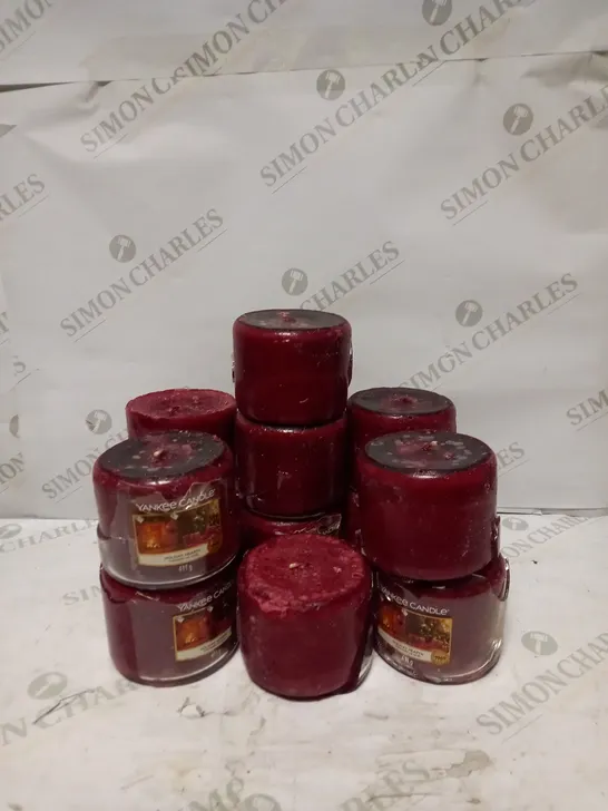 LOT OF 12 HOLIDAY HEARTH YANKEE CANDLES 