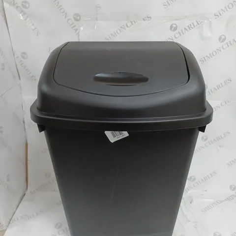 BLACK 50L SWING BIN 