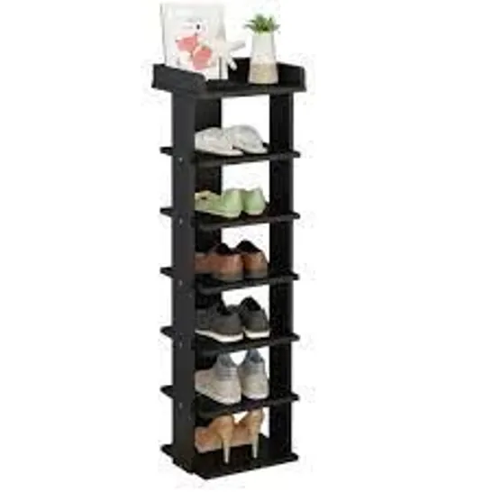 BOXED 7 PAIR SHOE RACK