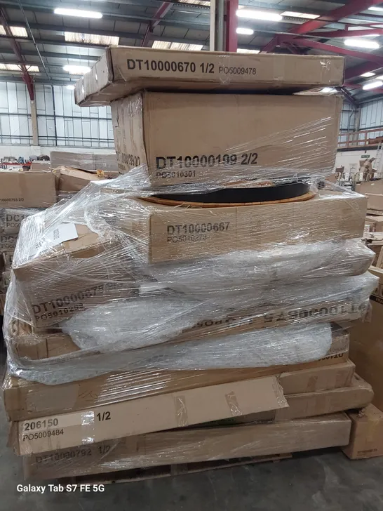 PALLET OF ASSORTED BOXED FURNITURE PARTS 