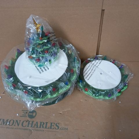 MR CHRISTMAS NOSTALGIC TREE TIERED CAKE STAND