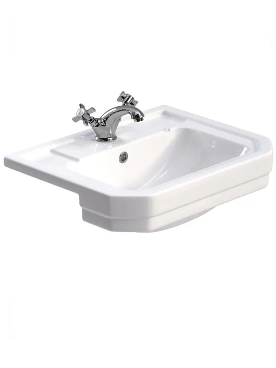 BOXED WESTBURY SEMI RECESSED CERAMIC BASIN 565 x 420MM