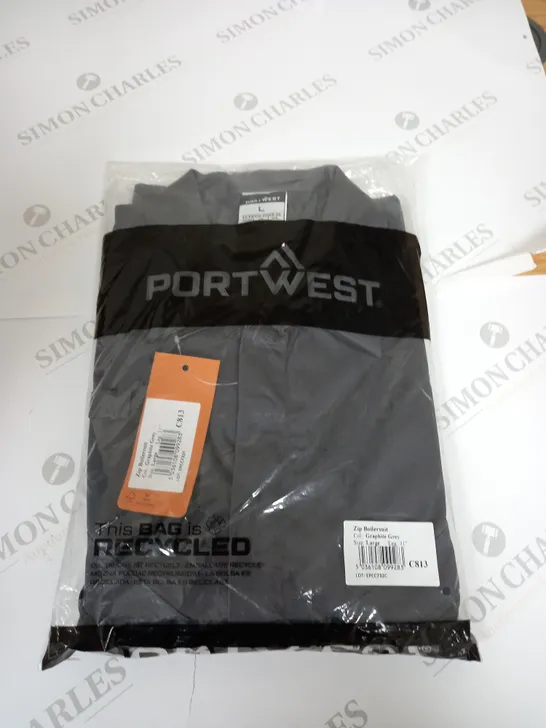 PORTWEST ZIP BOILERSUIT SIZE L