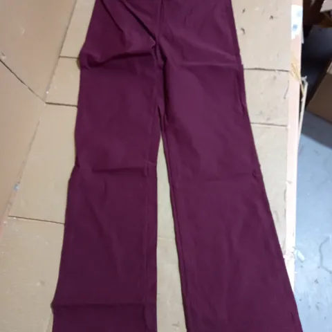 MR. MAX ELASTICATED WAIST TROUSER WINE UK 14