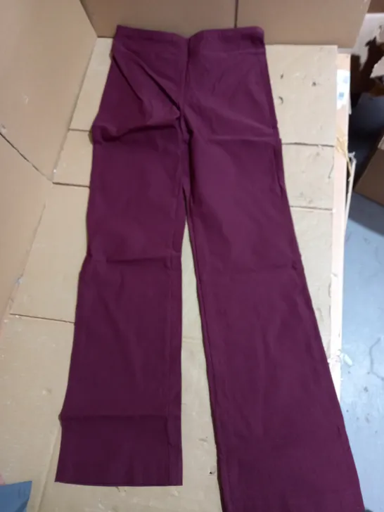 MR. MAX ELASTICATED WAIST TROUSER WINE UK 14