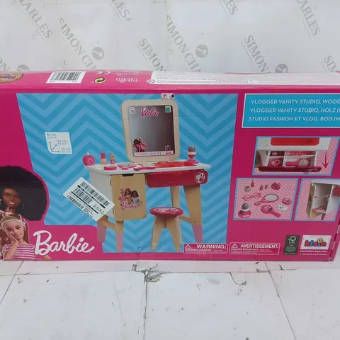 BOXED BARBIE WOODEN VANITY STUDIO