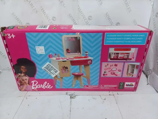 BOXED BARBIE WOODEN VANITY STUDIO