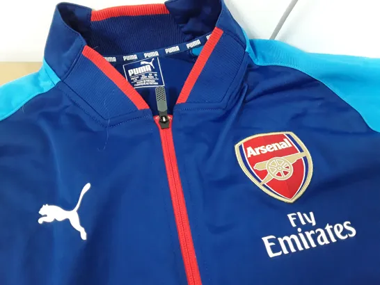 ARSENAL F.C. ZIP THROUGH JACKET IN BLUE - UK L