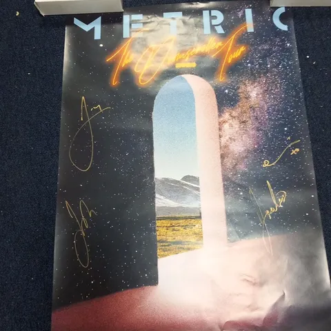 3 METRIC THE DOOMSCROLLER TOUR SIGNED POSTERS