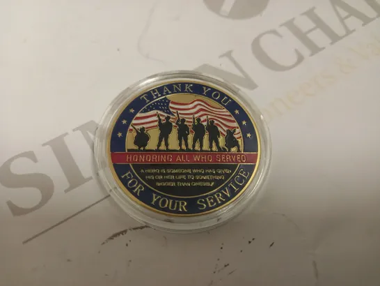 UNITED STATES OF AMERICA VETERANS COMMEMORATIVE COIN