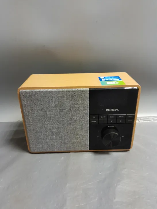 PHILIPS DAB+ BLUETOOTH PORTABLE KITCHEN RADIO WITH TIMER DISPLAY WOODEN HOUSING