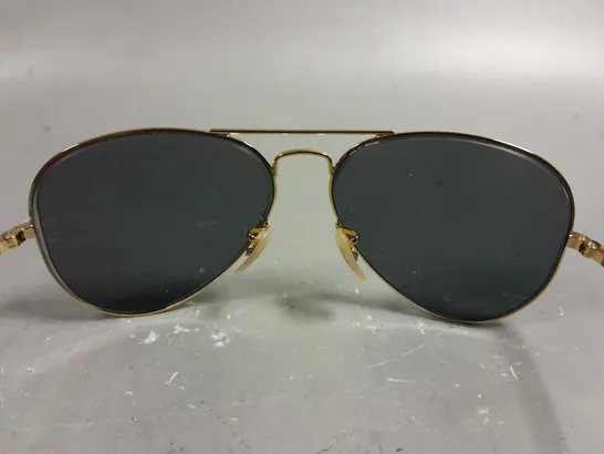 RAY BAN GOLD FRAMED GLASSES IN CASE