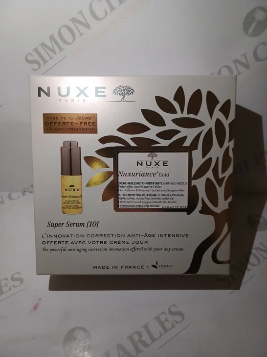 NUXE PARIS NUXURIANCE GOLD NUTRI-FORTIFYING OIL-CREAM 50ML + SUPER SERUM [10] 5ML SET 