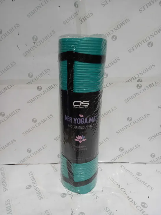 PACKAGED AND SEALED OZE SPORTS NBR ECO FRIENDLY YOGA MAT - TEAL - 183 X 61CM 