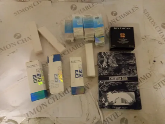 BOX OF APPROXIMATELY 12 ASSORTED BEAUTY PRODUCTS, TO INCLUDE GIVENCHY, CHRISTIAN DIOR, ETC