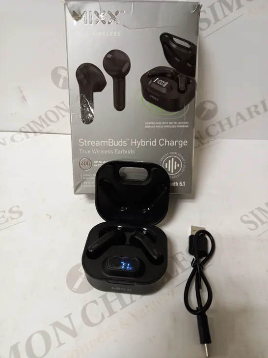 MIXX STREAMBUDS HYBRID CHARGE TRUE WIRELESS EARBUDS