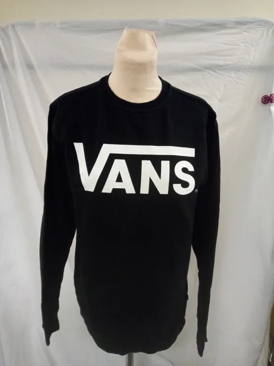 BLACK VANS JUMPER - SMALL 