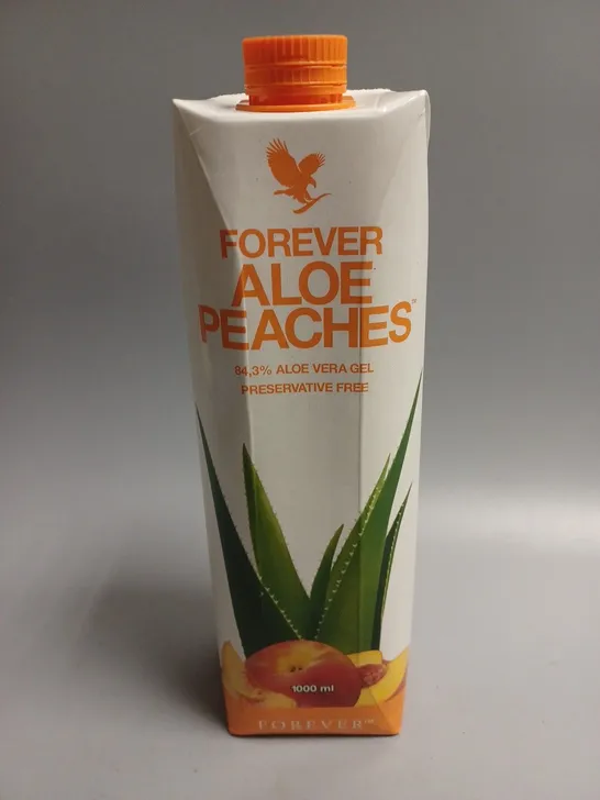 3 X FOREVER ALOE PEACHES INNER LEAF ALOE VERA GEL - 3 X 1L