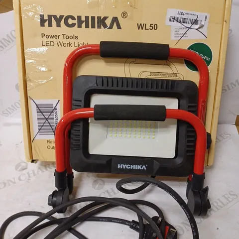 HYCHIKA LED WORK LIGHT 50W, TWO BRIGHTNESS MODE JOB SITE LIGHT