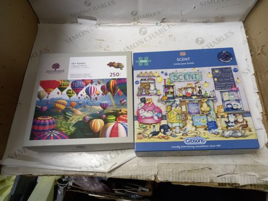 SET OF 2 JIGSAWS 250, 1000 PIECES 