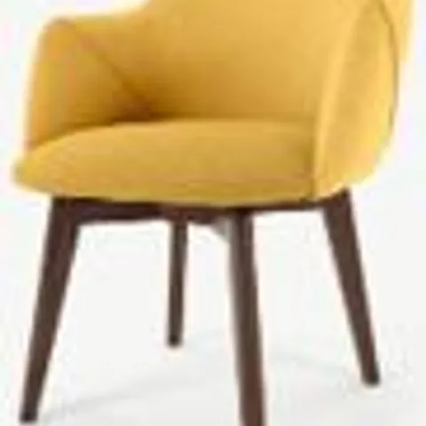 BRAND NEW BOXED MADE.COM LULE OFFICE CHAIR, YELLOW AND WALNUT (1 BOX)