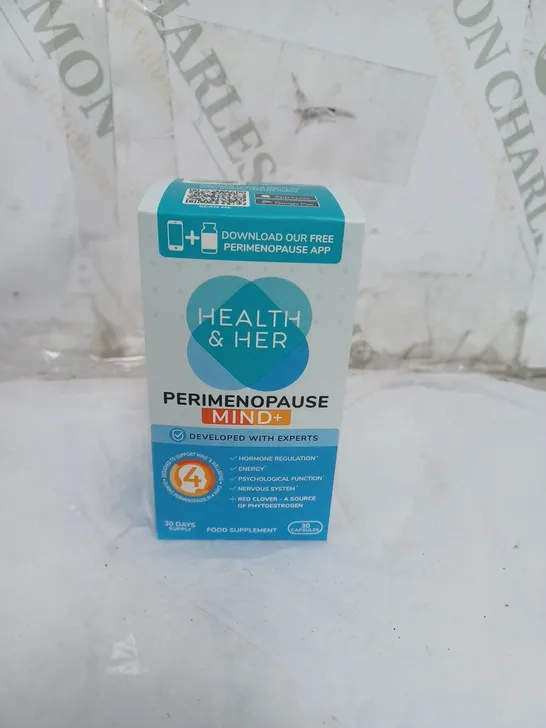 BOXED HEALTH & HER PERIMENOPAUSE MIND+ FOOD SUPPLEMENT 30 DAYS SUPPLY 