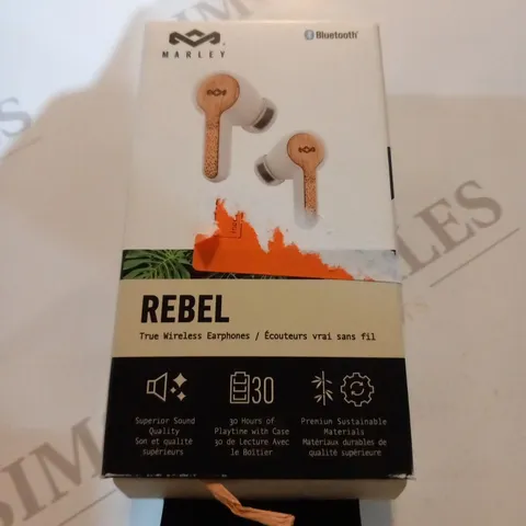 BOXED HOUSE OF MARLEY REBEL EARBUDS TRUE WIRELESS EARPHONES