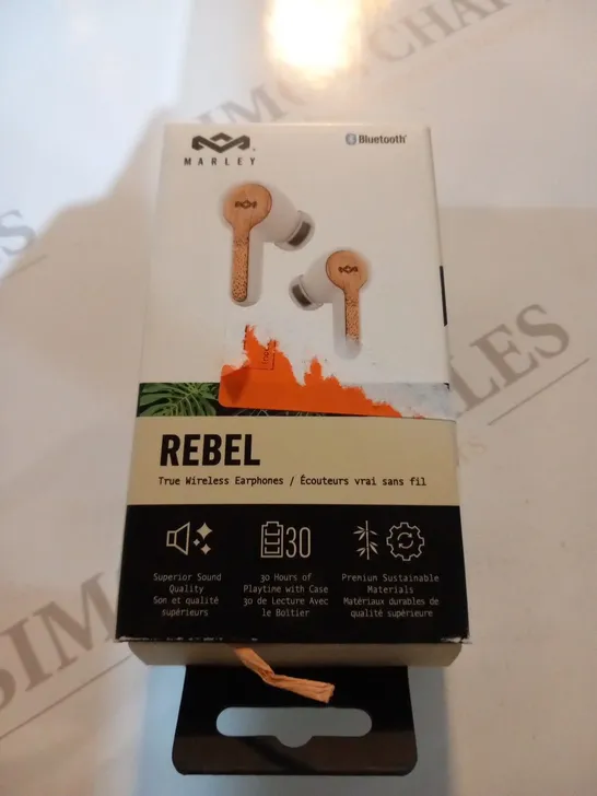 BOXED HOUSE OF MARLEY REBEL EARBUDS TRUE WIRELESS EARPHONES