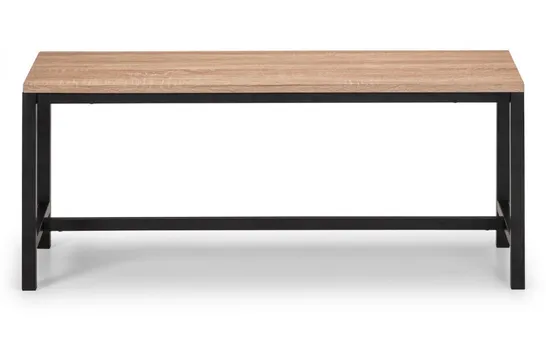 BOXED TRIBECA BENCH - BLACK/SONOMA OAK