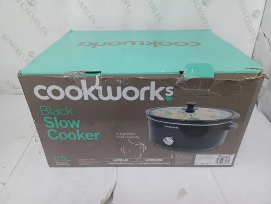 BOXED COOKWORKS SLOW COOKER IN BLACK