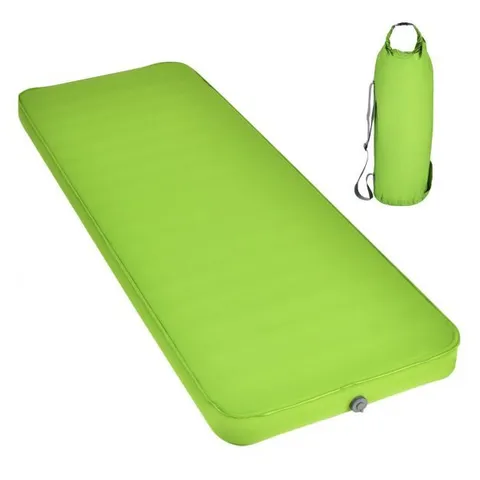 BOXED COSTWAY CAMPING SLEEPING MAT INCLUDING CARRYING BAG 10 CM THICK GREEN (1 BOX)