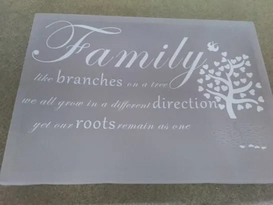 FAMILY LIKE BRANCHES ON A TREE - FRAMED CANVAS WALL DECOR