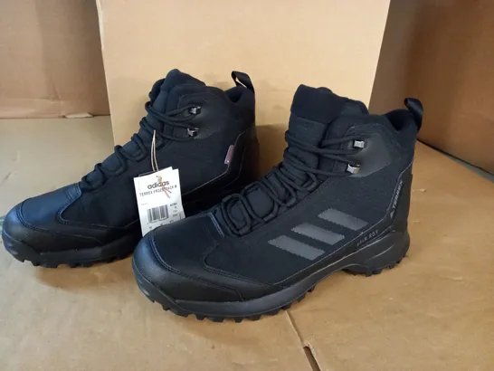 PAIR OF ADIDAS TERREX FROZETRACK BLACK BOOTS - UK 12