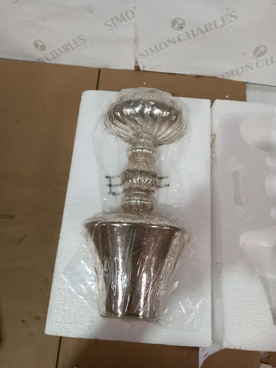 HOME REFLECTIONS PRE-LIT LED MERCURY GLASS LAMP SILVER