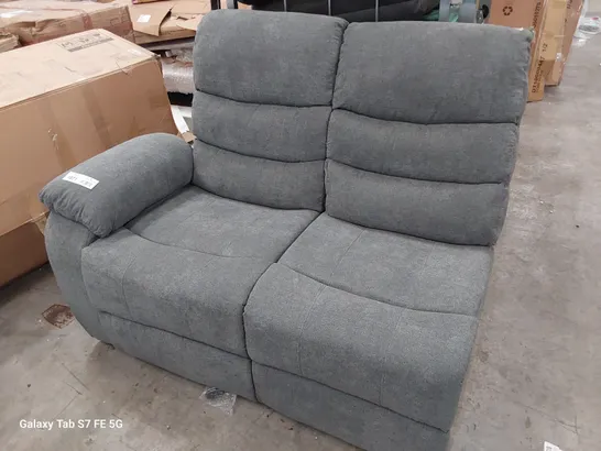 MANUAL RECLINING TWO SEATER SECTION GREY FABRIC 