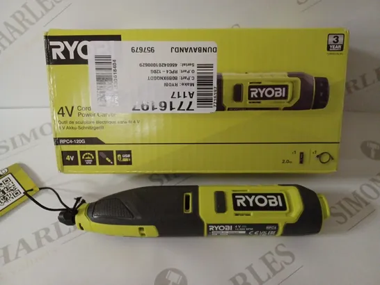 RYOBI RPC4-120G 4V CORDLESS POWER CARVER TOOL