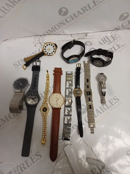 APPROXIMATELY 10 ASSORTED WATCHES FROM VARIOUS BRANDS TO INCLUDE SOFTECH, PLAYBOY, PICADOR ETC 